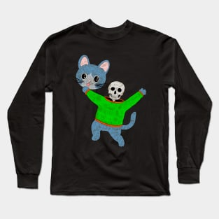 Skeletal Catitude Long Sleeve T-Shirt